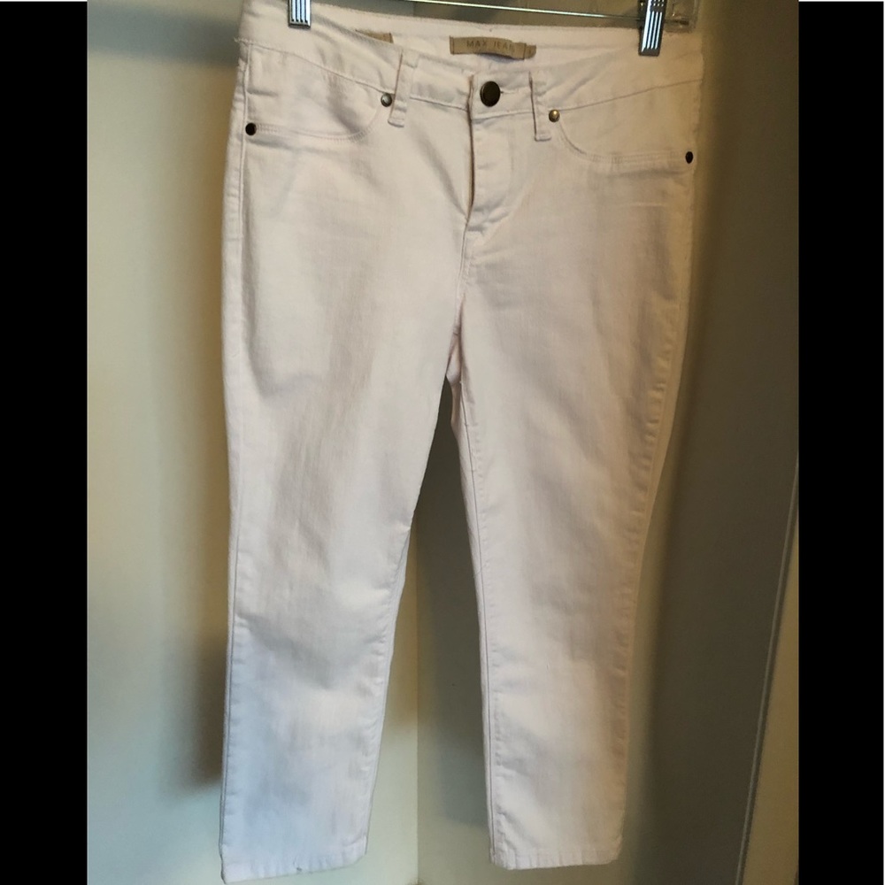 Cropped jeans, white